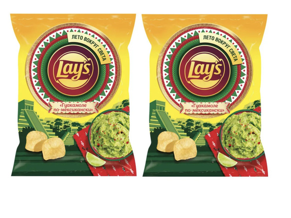 Lays Чипсы картофельные со вкусом Гуакамоле по-мексикански 2 шт ...