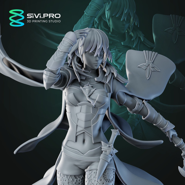 Аниме девушка с мечом Профессор Ашен (Anime Girl with sword, Ashen the ...