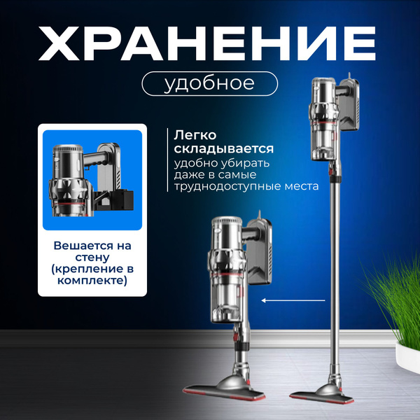 Пылесос для дома вертикальный с контейнером 1л, 2000 Вт KrylovStore ...