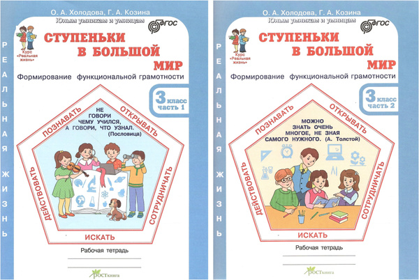 Ступеньки в большой мир. 3 класс. Рабочая тетрадь в 2 частях. Холодова ...