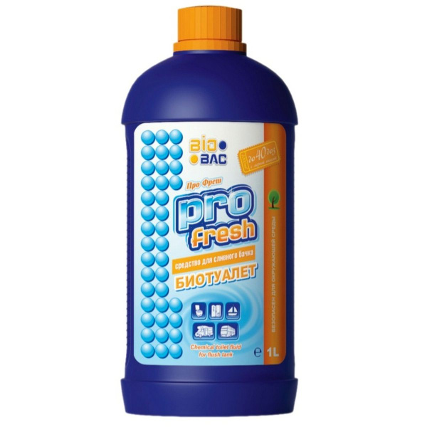 Средство для сливного бачка биотуалета BIOBAC PRO fresh, 1 л - купить с ...