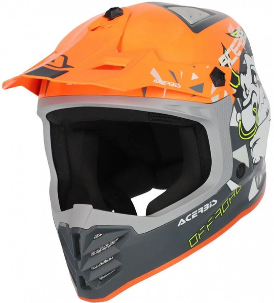 Детский кроссовый шлем ACERBIS Profile Junior Orange/Grey, размер S ...