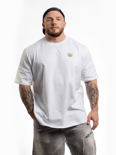 Футболка MASTER OF GAINS, размер 50, цвет белый, 95% хлопок 5% эластан ...