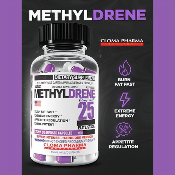 Methyldrene 25 Elite Stack, 100 capsul (Cloma pharma), жиросжигатель ...