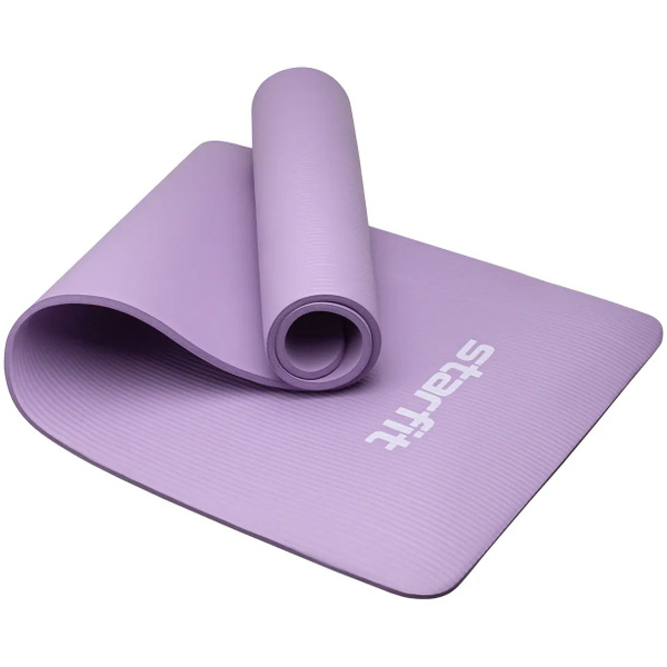 Коврик для йоги и фитнеса Starfit FM-301, NBR, 183x61x1,0 см, лиловый ...