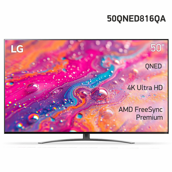 LG Телевизор 50QNED816QA / NanoCell, Smart TV, WebOS 50" 4K UHD, серый ...