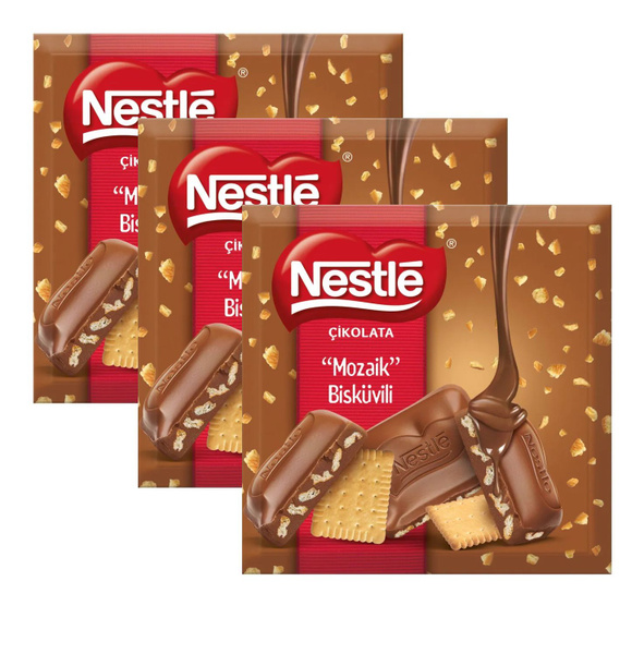 Шоколадная плитка молочный шоколад бисквит Nestle, 60 г х 3 шт - купить ...