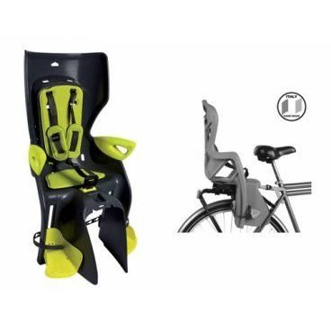Детское велокресло BELLELLI Summer Clamp Hi-Viz, на багажник, черный ...