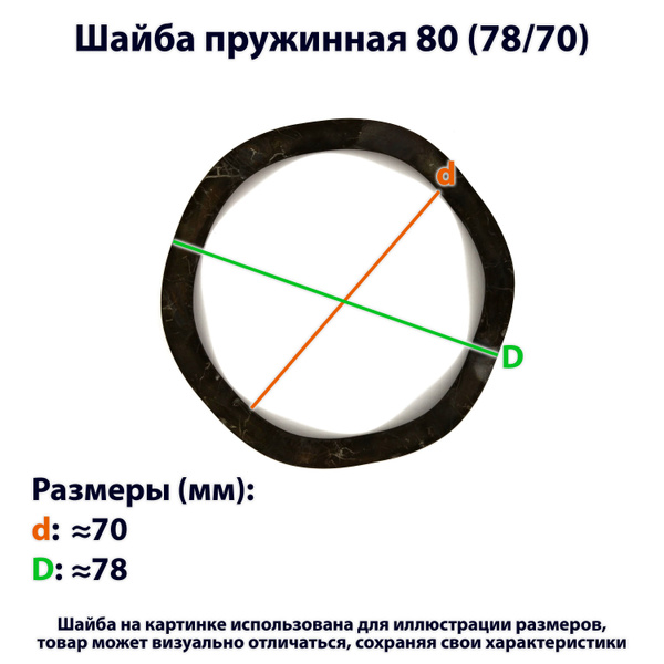 Шайба пружинная 80 (78/70) купить на OZON по низкой цене (1635027627)