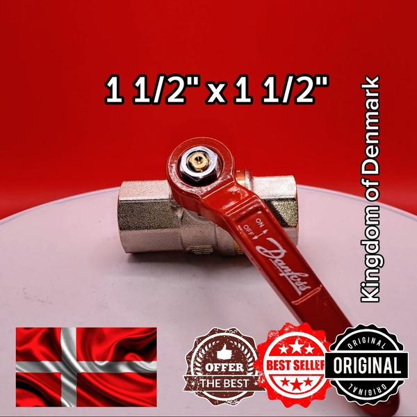 Шаровой кран Danfoss BVR 1 1/2" резьба латунь рукоятка 065B8210 ...