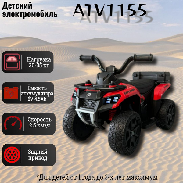 Детский электроквадроцикл ATV1155mini - купить с доставкой по выгодным ...
