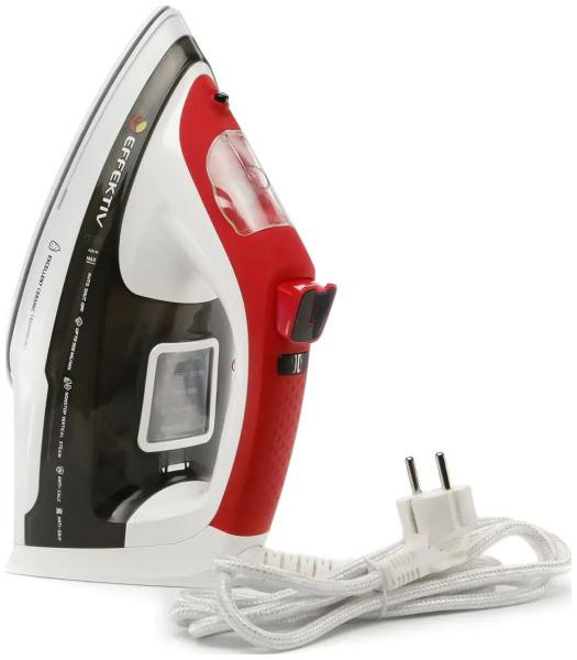 Утюг Effektiv Turbosteam Compact 2500Х, красный Керамическое покрытие ...
