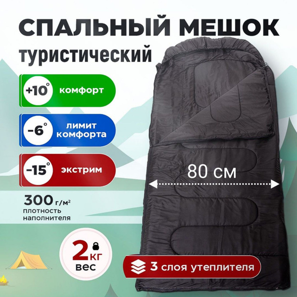 Спальный мешок туристический зимний, спальник одеяло армейский ...