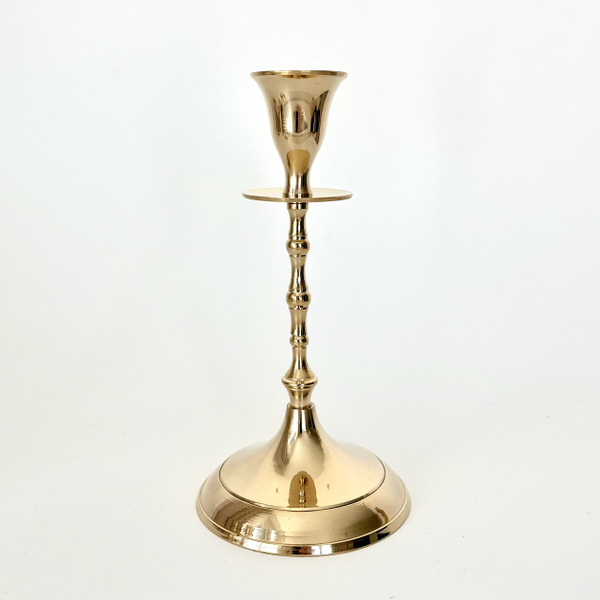 Подсвечник латунный на ножке 17см купить c доставкой на OZON по низкой ...