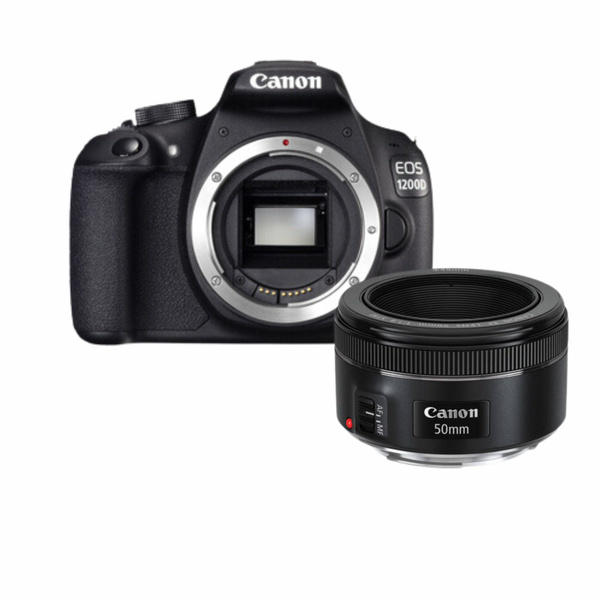 Зеркальный фотоаппарат Canon 1200d kit 18-55mm is iii и EF 50mm f/1.8 ...