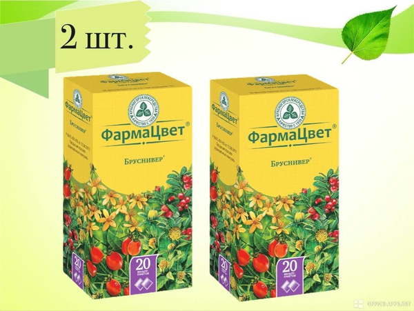 ФармаЦвет Бруснивер (сбор) 20 фильтр-пакетов по 2 гр х2 шт. - купить с ...