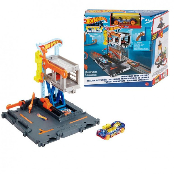 Игровой набор Hot Wheels Гараж - Центр города: Мастерская, в наборе с 1 ...