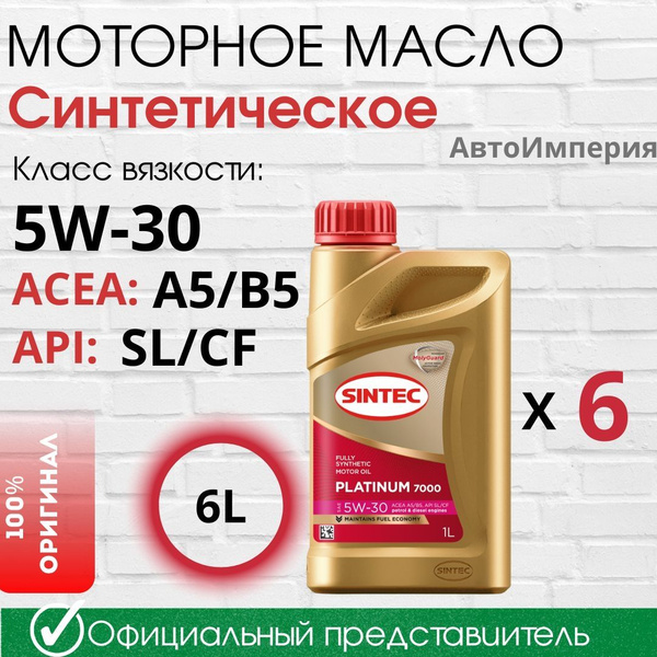 Масло моторное SINTEC 5W-30 Синтетическое - купить в интернет-магазине ...