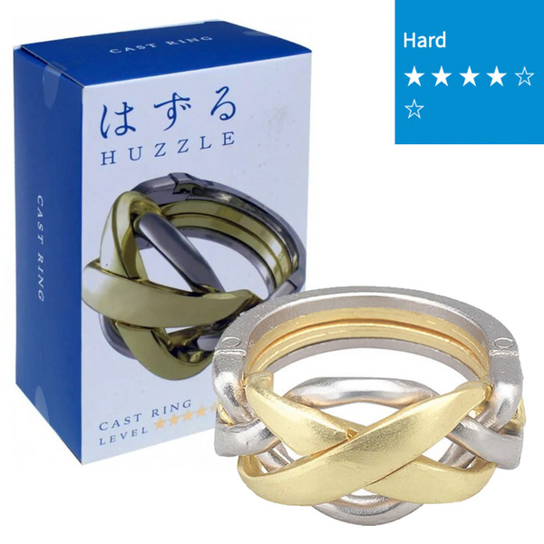 Головоломка Hanayama Кольцо 4*, металлическая, уровень сложности 4 из 6 ...