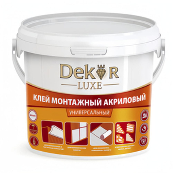 Клей монтажный акриловый универсальный "DEKOR" 0,9 кг - купить с ...