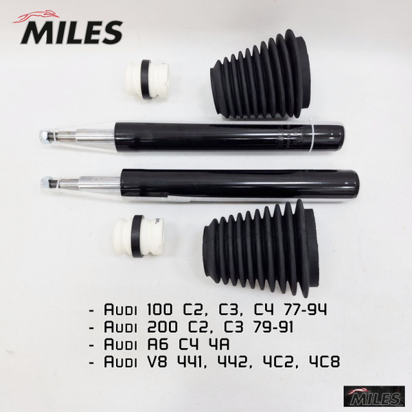 Передние амортизаторы+пыльники и отбойники MILES для AUDI 100 C2,C3,C4 ...