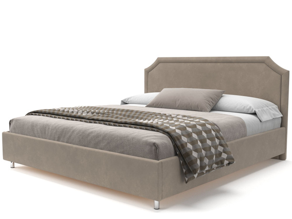Кровать двуспальная 140х200 Soft Element Кайла Stone, с мягким ...