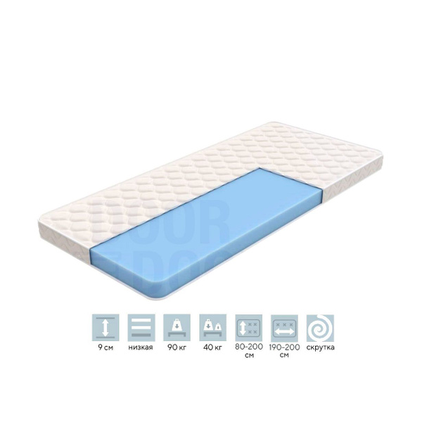 Матрас DoorDoor Стандарт Флекс Ролл, Беспружинный, 160.02x200.02 см ...