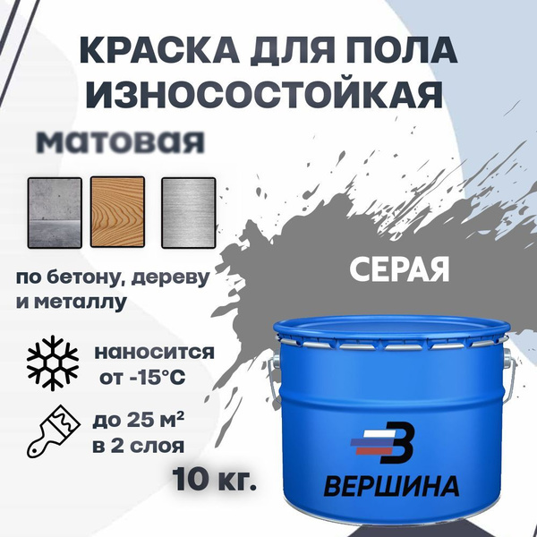Краска для бетонных полов в гараже износостойкая по бетону, дереву ...