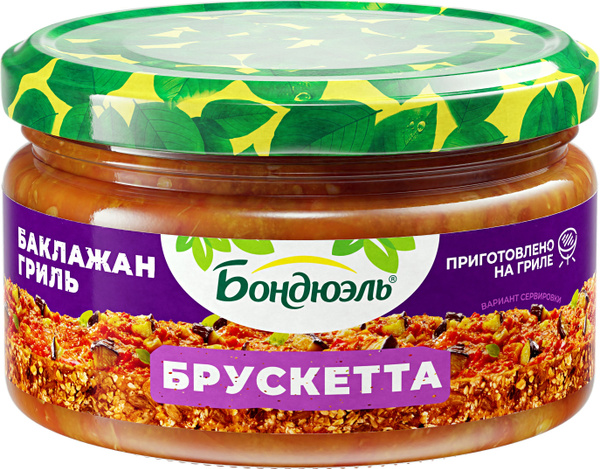 Брускетта Бондюэль Баклажан гриль, 220 г купить на OZON по низкой цене ...