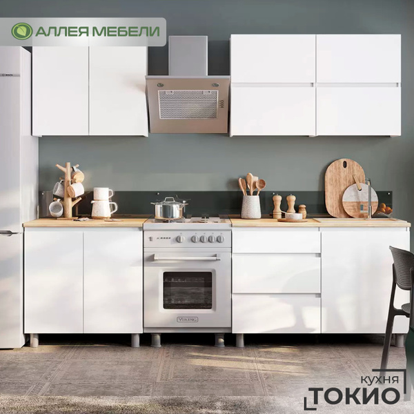 Кухонный гарнитур ТОКИО 2м, мебель для дома и кухни, Белый, Дуб сонома ...