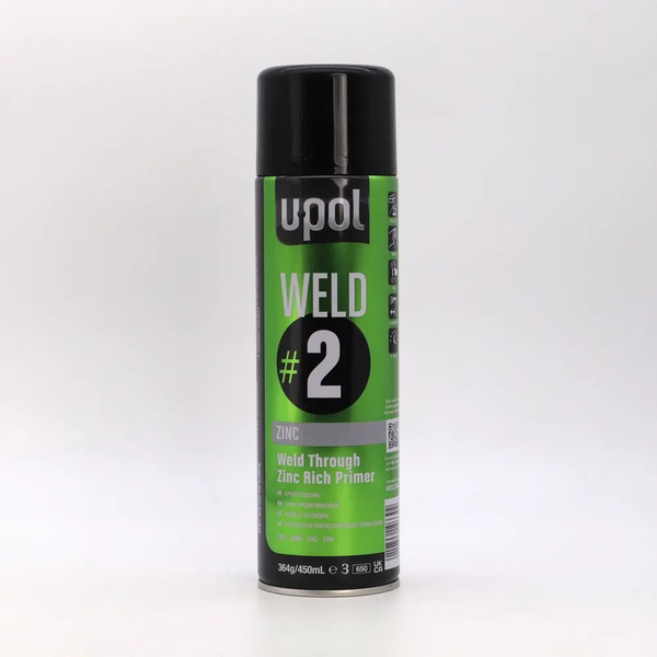 Токопроводящий грунт U-Pol WELD 2 с цинком (провариваемый) аэрозоль ...