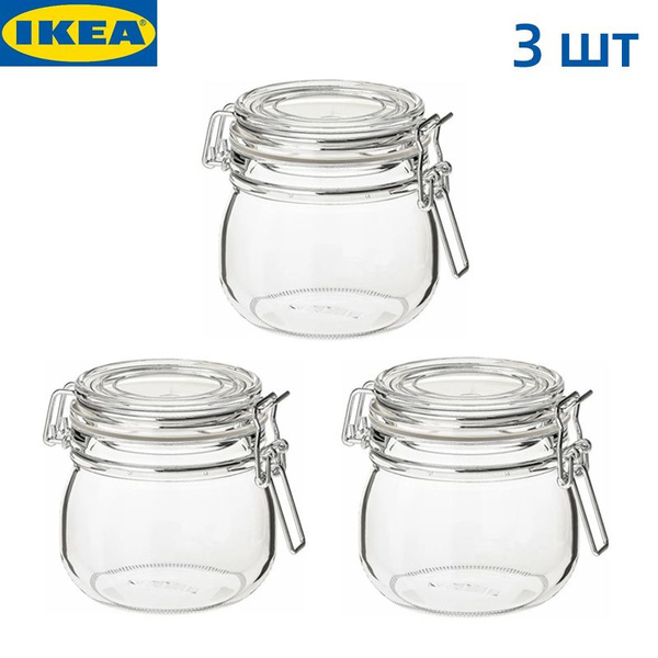 IKEA Канистра универсальная,Нержавеющая сталь, Стекло,0.5л купить на ...
