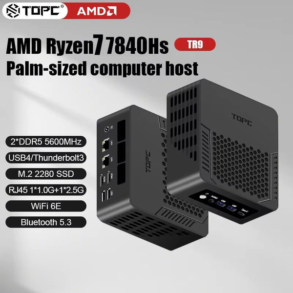 SZBOX Мини-ПК SZBOX AMD R7 7840HS (AMD Ryzen 7 7840HS, RAM 32 ГБ, SSD ...