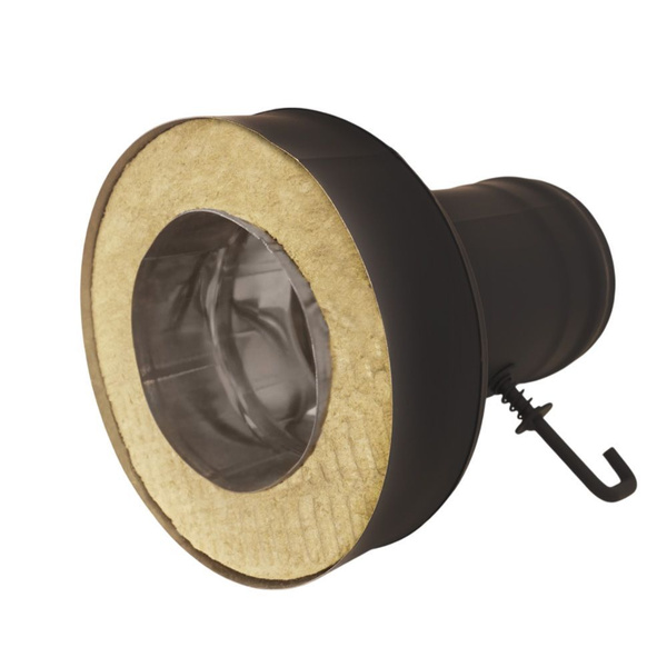 Старт-сэндвич для дымохода BLACK c шибером (AISI 430/0,8мм) д.120х200 ...