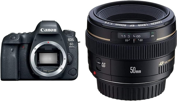 Canon EOS 6D + Objectif EF 50mm F/1.8 II - Appareil Photo Noir Occasion