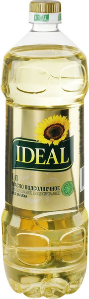 Масло подсолнечное IDEAL рафинированное дезодорированное, 1000мл купить ...