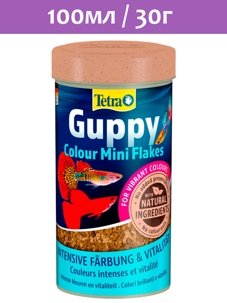 Tetra Guppy Colour Mini Flakes 100мл/30г корм для поддержания и ...