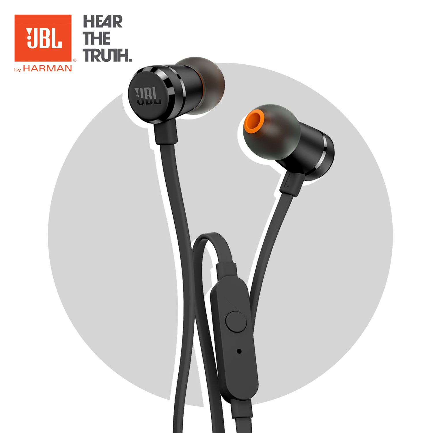 Наушникипроводные,JBL290,внутриканальные,вакуумныесмикрофоном,черный