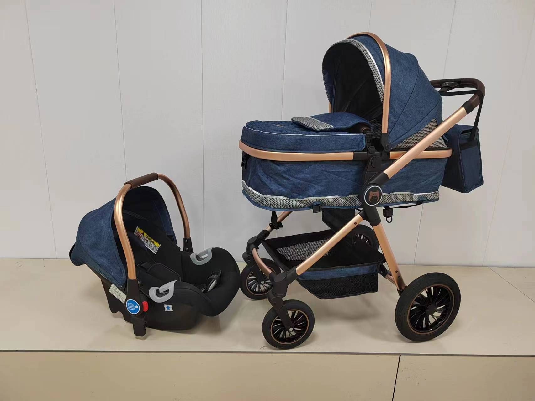 Коляска 3 в 1 Ining baby K314 blue