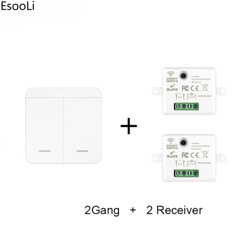 БеспроводнаянастеннаяпанельRF433МГцсдистанционнымуправлениемМини-релейныйприемникДомашнийсветодиодныйвыключательлампы