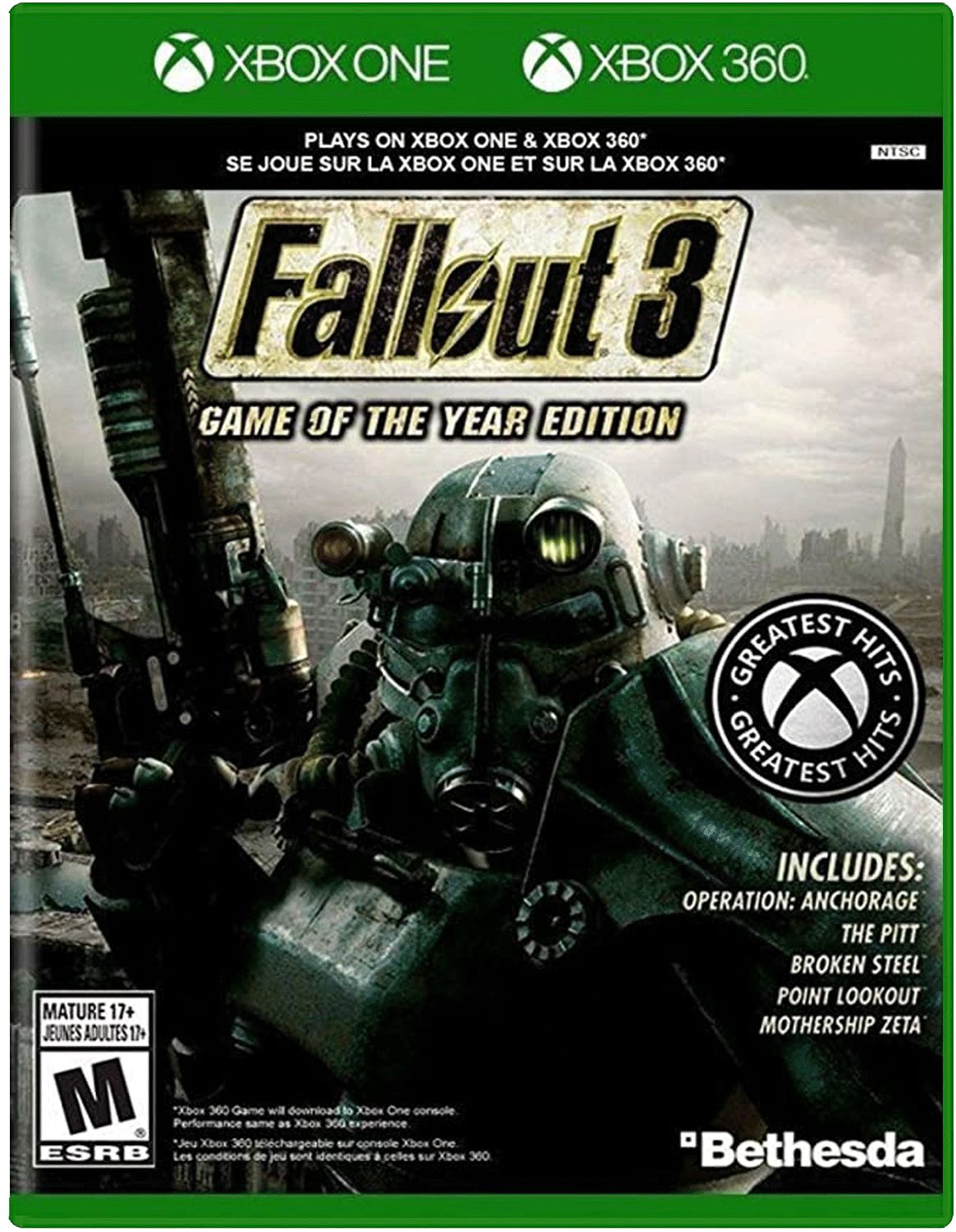 Игра Fallout 3. Game of the Year Edition (Xbox One, XBox 360, Английская  версия)