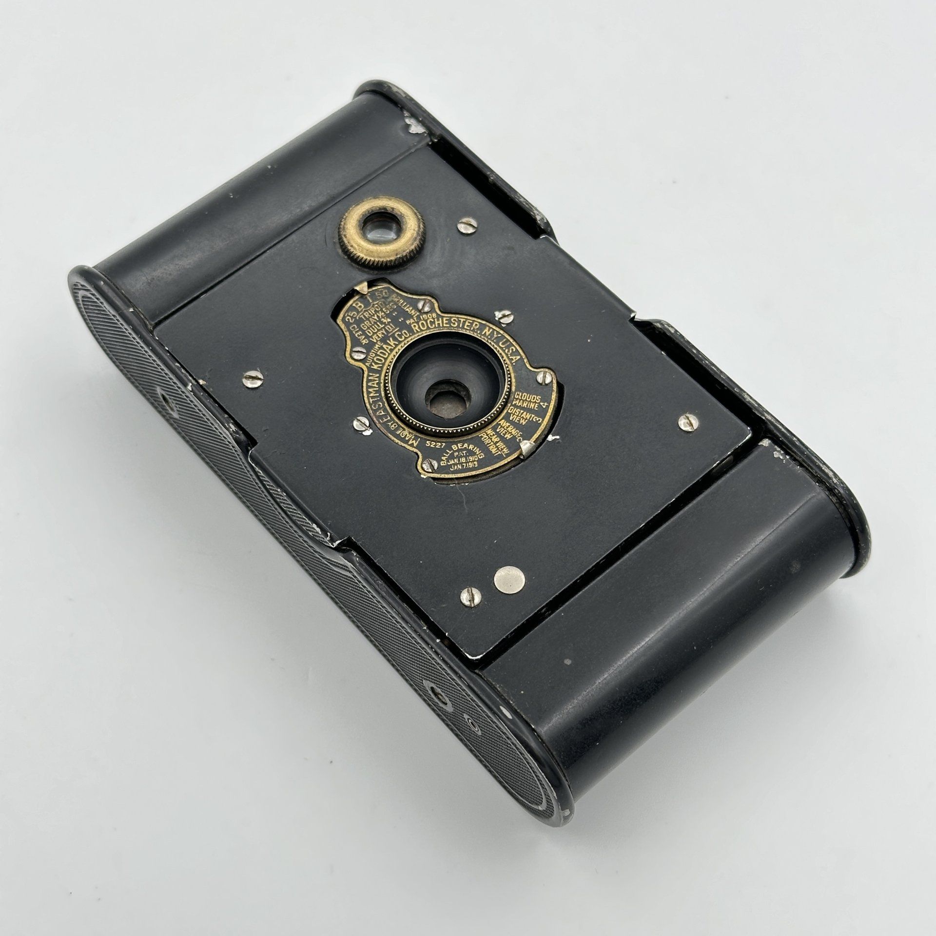 Фотоаппарат винтажный Vest Pocket Autographic, алюминий, латунь, кожа, Kodak, США, 1915-1921 гг.