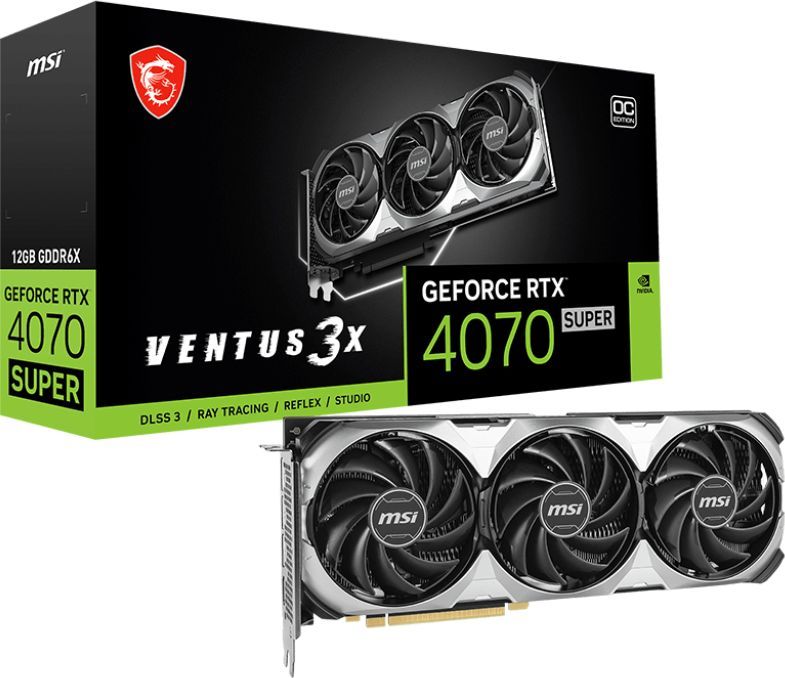 MSIВидеокартаGeForceRTX4070SUPERRTX4070SUPER12GVENTUS3XOC12ГБ(RTX4070SUPER12GVENTUS3XO)