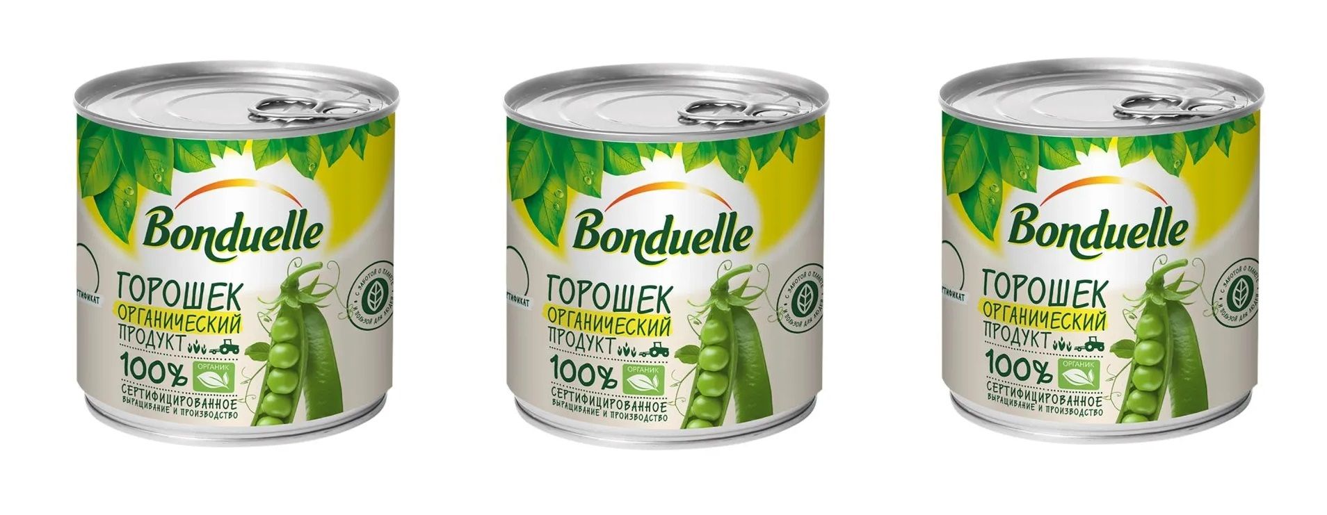 Bonduelle Горошек нежный, 425 мл, 3 шт