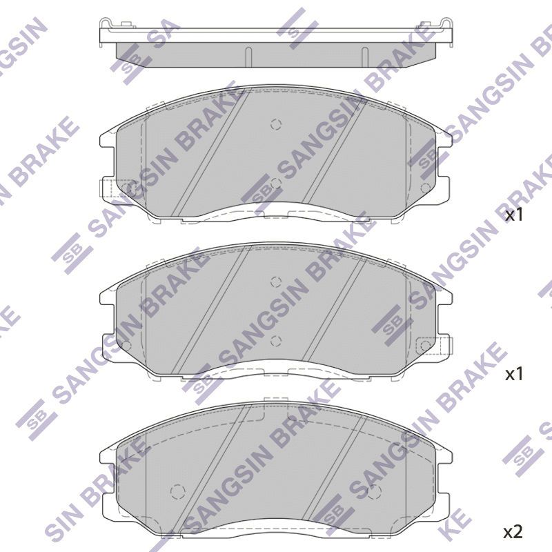 КолодкитормозныепередниеSANGSINBRAKESP1115HYUNDAISANTAFE(SM)00-05