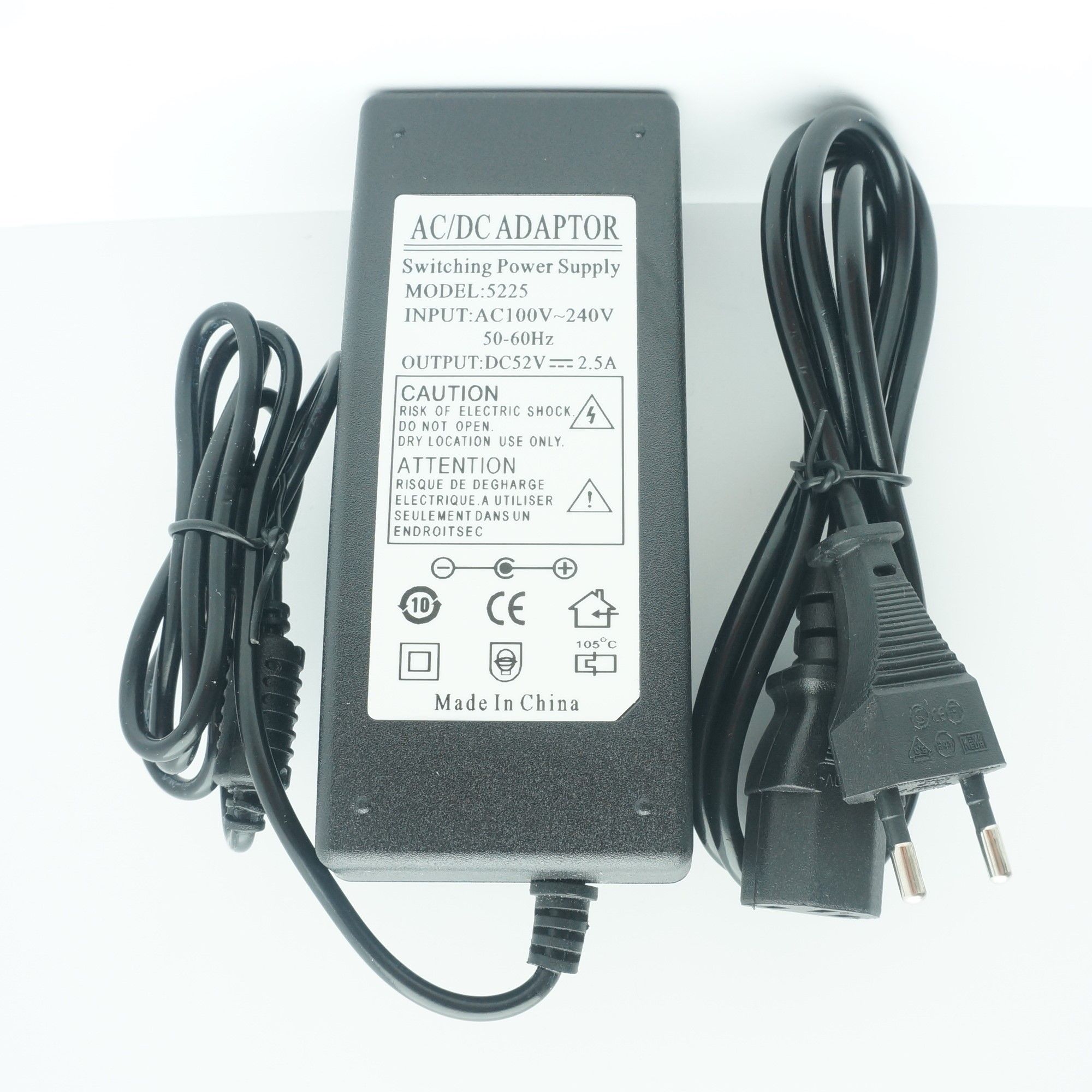 Универсальный качественный блок питания 52V 2.5A DC 130W 5,5х2.1mm AC/DC Adaptor