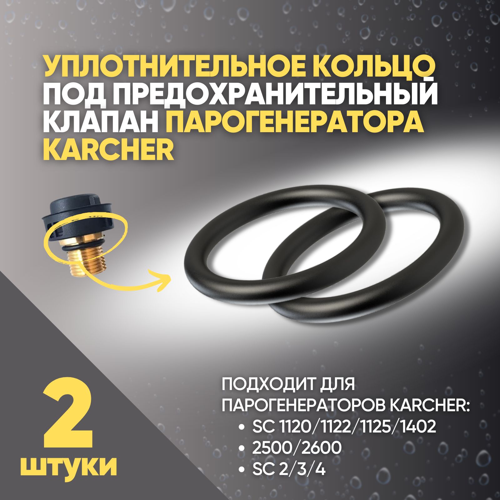 Уплотнительное кольцо пробки 22*3 Karcher cs