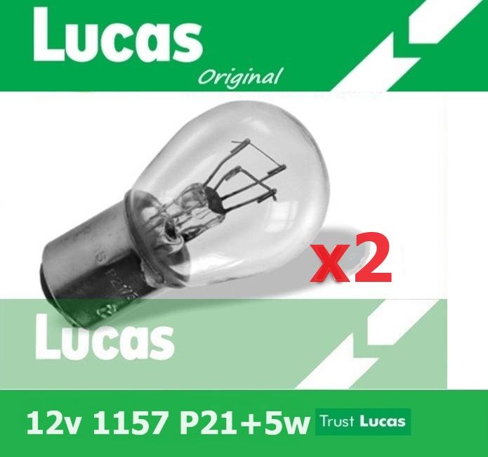 ЛампынакаливанияLucas12вольт1157P215wBAY15d2-хконтактные.комплект-2штуки