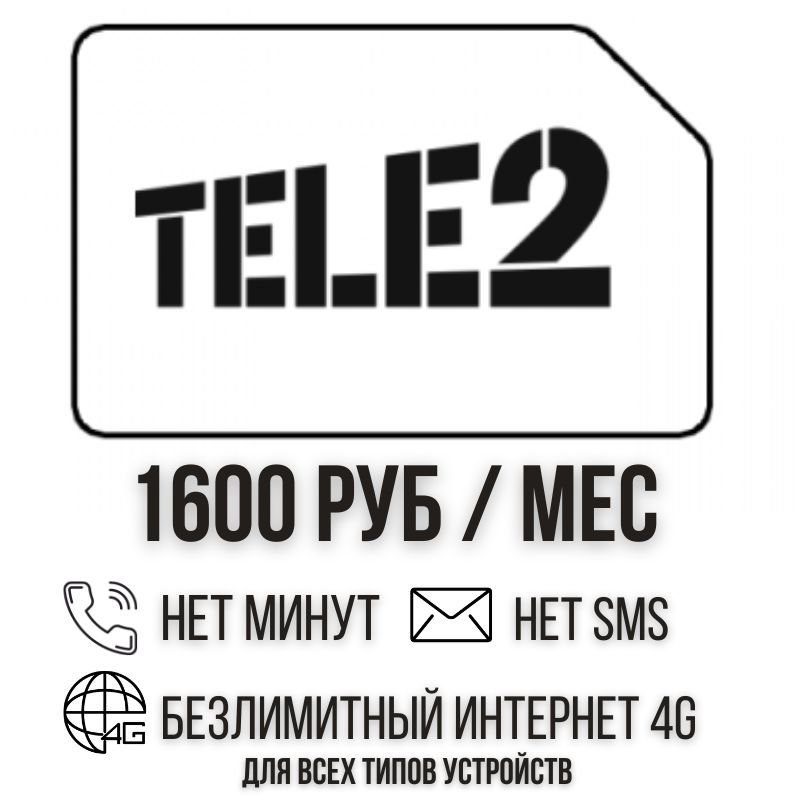 SIM-картаСимкартаБезлимитныйинтернет1600руб.вмесяцдлялюбыхустройствISTP14tT2(ВсяРоссия)