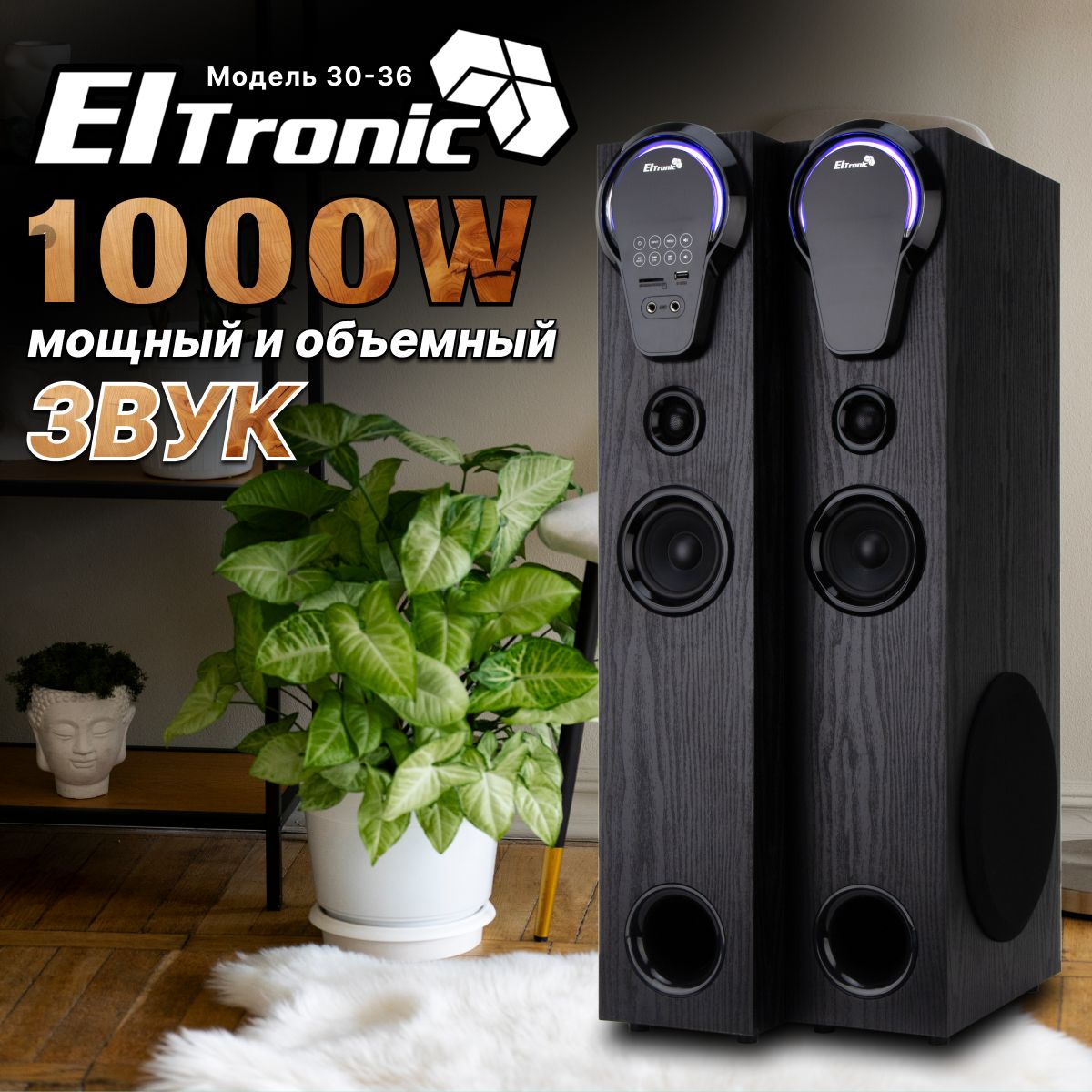 Акустическая система Eltronic 30-36 HOME SOUND черный, черный - купить по  низким ценам в интернет-магазине OZON (1560930535)